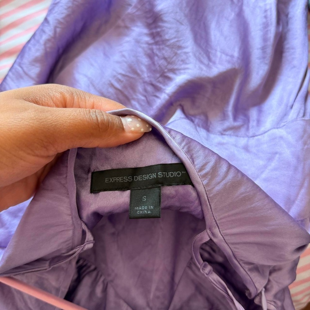 Y2K PURPLE EXPRESS DESIGN STUDIO SILK TANK TOP - Picture 6 of 6